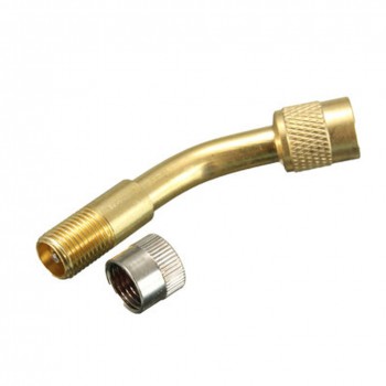 90 Degree Brass Air Tyre Valve Schrader Valve Stem with Extension Adapter for Car Truck Motorcycle Motor Auto car-styling