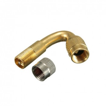 90 Degree Brass Air Tyre Valve Schrader Valve Stem with Extension Adapter for Car Truck Motorcycle Motor Auto car-styling