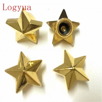 Universal Gold Sliver Five Star Tire Air Valve Stem Cap Wheel Rim Cover For Car Truck Motorcycle Bike 1.3*1.3*1.3CM 4pcs/lot