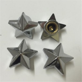 Universal Gold Sliver Five Star Tire Air Valve Stem Cap Wheel Rim Cover For Car Truck Motorcycle Bike 1.3*1.3*1.3CM 4pcs/lot