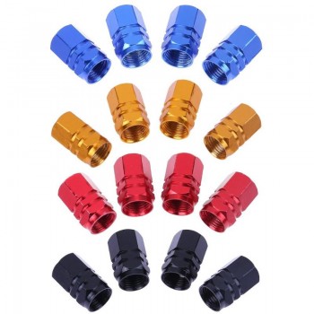 4pcs Car Wheel Tire Valve Air Caps Stem Covers Bicycle Tire Valve Cap Car Wheel Styling Round Auto Airtight Stems Dust Cover