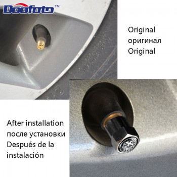Doofoto Car Styling Auto Wheel Tire Valve Tyre Air Carbon Black Cap Case For Alfa Romeo 159 147 156 Car-Styling Accessories 4pcs