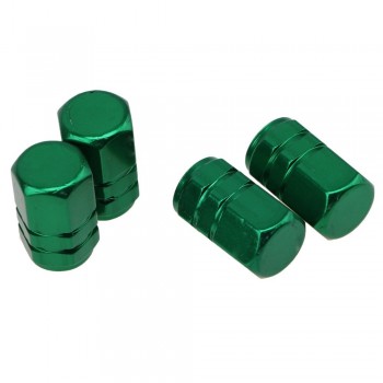 POSSBAY Green Aluminum Car Wheel Tire Valves Tyre Stem Air Caps Airtight Cover for VW Peugeot Honda Toyota Wheel Valve Cap