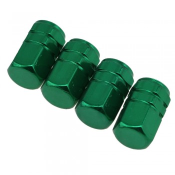 POSSBAY Green Aluminum Car Wheel Tire Valves Tyre Stem Air Caps Airtight Cover for VW Peugeot Honda Toyota Wheel Valve Cap