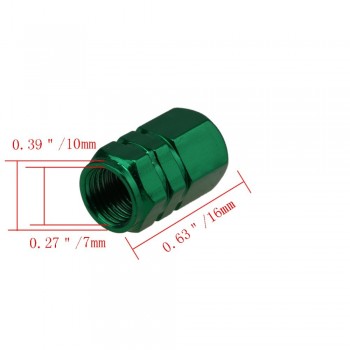 POSSBAY Green Aluminum Car Wheel Tire Valves Tyre Stem Air Caps Airtight Cover for VW Peugeot Honda Toyota Wheel Valve Cap