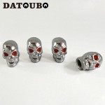DATOUBO 16pcs brass metal gold skull design car tire valve stems cap,tyre air valve cap,car Auto parts accessory,for wheel rims