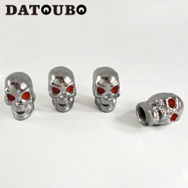 DATOUBO 16pcs brass metal gold skull design car tire valve stems cap,tyre air valve cap,car Auto parts accessory,for wheel rims