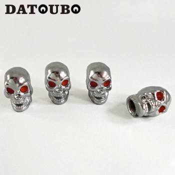 DATOUBO 16pcs brass metal gold skull design car tire valve stems cap,tyre air valve cap,car Auto parts accessory,for wheel rims