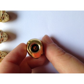 DATOUBO 16pcs brass metal gold skull design car tire valve stems cap,tyre air valve cap,car Auto parts accessory,for wheel rims