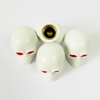 DATOUBO 16pcs brass metal gold skull design car tire valve stems cap,tyre air valve cap,car Auto parts accessory,for wheel rims