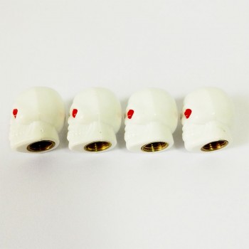 DATOUBO 16pcs brass metal gold skull design car tire valve stems cap,tyre air valve cap,car Auto parts accessory,for wheel rims