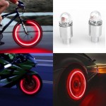 Bostar 2Pcs Super Bright Tire Valve Caps Lights Muiticolor Auto Motorcycle Bike Accessories Neon Strobe LED Tire Lamp  #281366