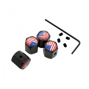10Sets/Lot Anti-theft Style Germany Russia US UK Italy France Flag Wheel Tire Valve Cap Tyre Dust Cap For Audi BMW Benz VW Mazda