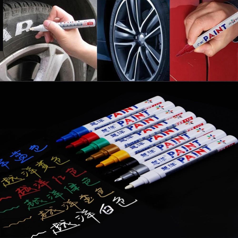 Colorful Paint car Tyres Marker Pens Permanent Waterproof Auto Doodle Graffiti Oily Pen Car Accessories 12 Colors