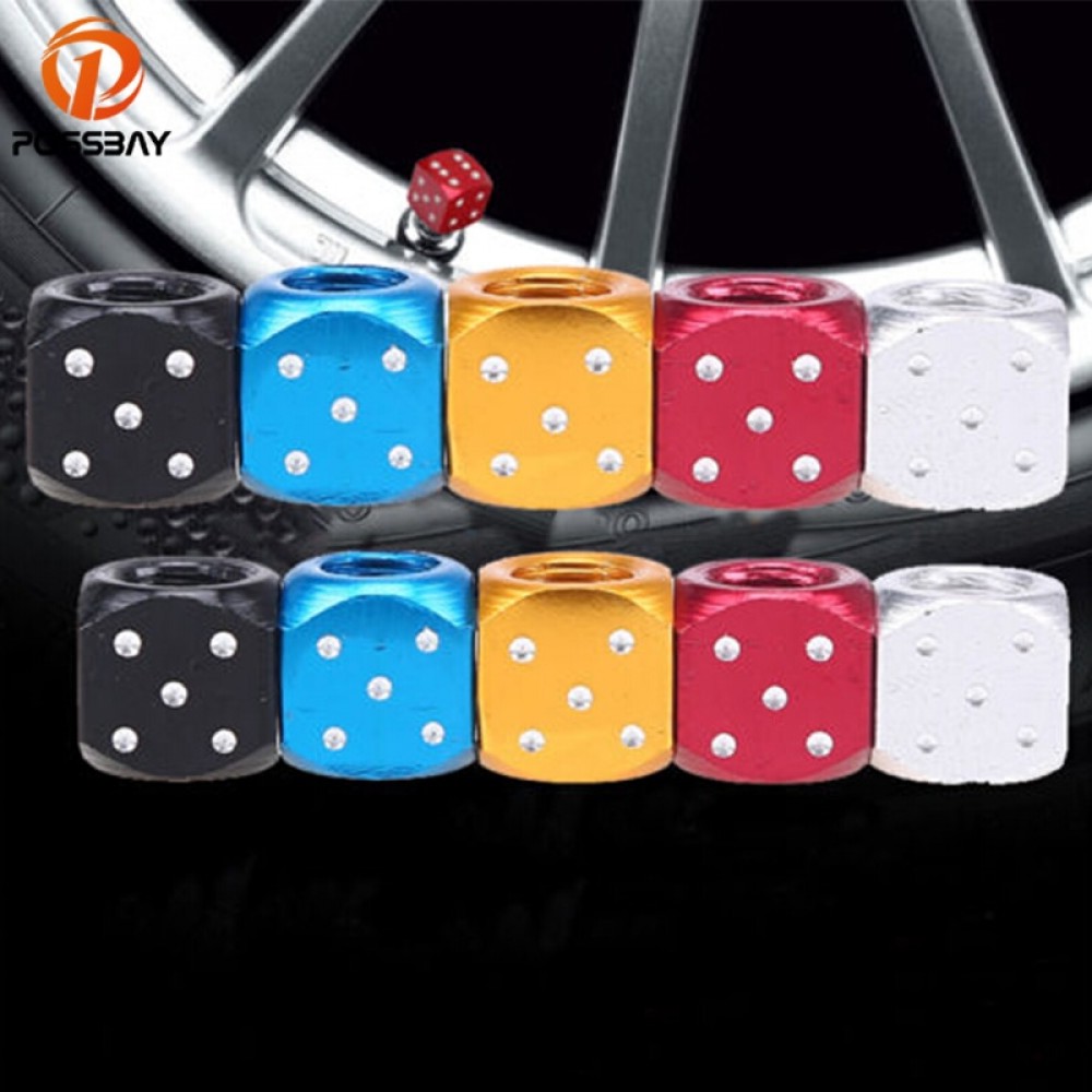 4X Universal Car Motorcycle Bike Tire Wheel Valve Cap Dust Cover for Lada Volkswagen Renault Ope Dice Wheel Caps Car Styling