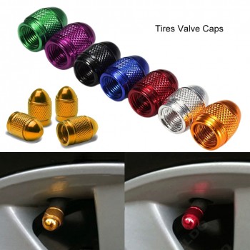 4Pcs Universal Aluminum Alloy Auto Car Tyre Air Valve Caps Bicycle Tire Valve Cap Tire Dustproof Cover Accessires CSL2017