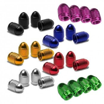 4Pcs Universal Aluminum Alloy Auto Car Tyre Air Valve Caps Bicycle Tire Valve Cap Tire Dustproof Cover Accessires CSL2017