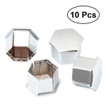 10Pcs Hexagonal Wheel Lug Nut Covers Bolts Covers Screw Protect Caps for Peugeot 307 308 408 206 207 C4L C5 (Silver)