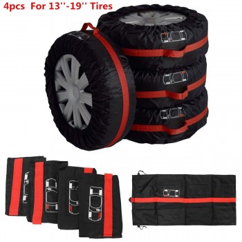4pcs Car Spare Tire Wheel Protection Cover Storage Bag Vehicle Automobile Tire Accessories Protector for Summer Winter