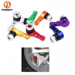 POSSBAY 1 Pair Metal Valves Auto Motorcycle Wheel Tire Valve Stem Cap Air Cover for Fiat Bmw Ford Lada Audi VW Honda Valve Caps