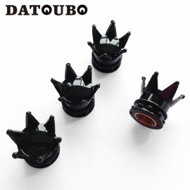 DATOUBO 16 pcs novelty Crown Design Car Tire Valve Caps,gold,chrome pink color crown car tyre valve stem cover,air dust cap.