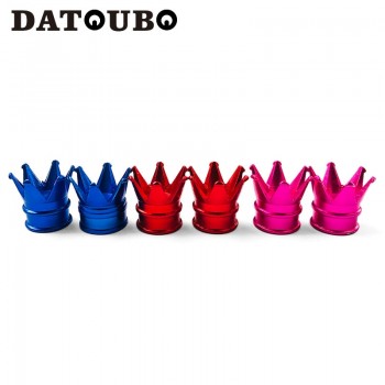 DATOUBO 16 pcs novelty Crown Design Car Tire Valve Caps,gold,chrome pink color crown car tyre valve stem cover,air dust cap.