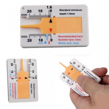 Tyre Tread Depth Gauge Caliper Car Motorcycle Caravan Trailer Wheel Measure p# dropship