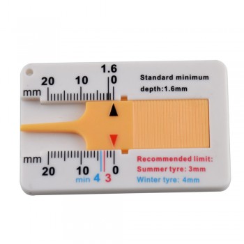 Tyre Tread Depth Gauge Caliper Car Motorcycle Caravan Trailer Wheel Measure p# dropship