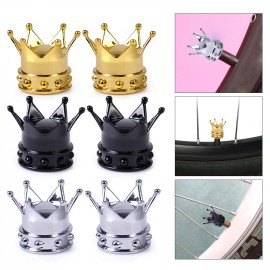 DWCX 2pcs Motorcycle Bicycles Crown Tyre Tire Wheel Valve Stems Air Dust Cover Cap for Harley Honda Kawasaki Yamaha Suzuki ATV