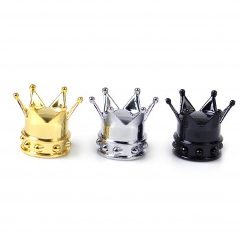 DWCX 2pcs Motorcycle Bicycles Crown Tyre Tire Wheel Valve Stems Air Dust Cover Cap for Harley Honda Kawasaki Yamaha Suzuki ATV