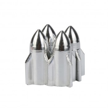 4x Aluminum Bullet  Car Truck Air Port Cover Tire Cone Rim Valve Wheel Stem Caps Nov 29