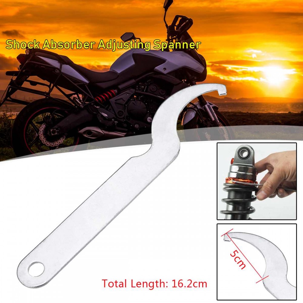 Universal Motorcycle ATV Dirt Bike Shock Absorber Shocker Suspension C Spanner Adjusting Tool Wrench 16.2cm / 6.37