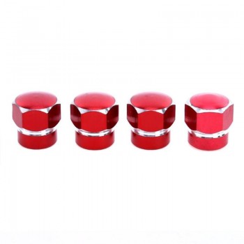 4 Pcs Universal Aluminum Auto Bicycle Car Tire Valve Caps Tyre Wheel Hexagonal Ventile Air Stems Cover Airtight Rims Accessories
