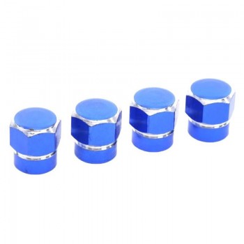 4 Pcs Universal Aluminum Auto Bicycle Car Tire Valve Caps Tyre Wheel Hexagonal Ventile Air Stems Cover Airtight Rims Accessories