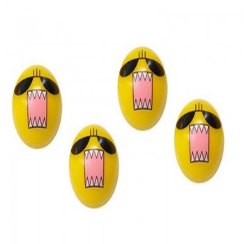 4pcs/lot Car Roar Bare Tooth Tongue Smile Smiling Face Tire Air Valve Cap Tyre Wheel Dust Stems Caps For Truck Motorcycle Bike
