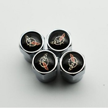 4pcs Hexagon Car Tire Valve Caps Corvette logo Dust Cover motorcycle Bicycle Wheel Tyre Air Valve Caps