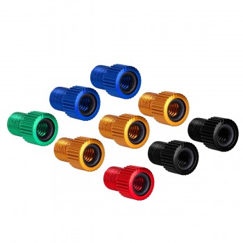 10Pcs Aluminum PRESTA to SCHRADER Converter Car Valve Adapter Bicycle Bike Tube Pump Air Compressor Tools