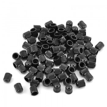 100PCS Plastic Black Car Wheel Tire Valve Stem Cap Dust Cover for Auto Bike Motorcycle Truck Air Nozzle Cap Accessories