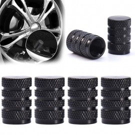4PCs Black Durable Aluminium Alloy Dust Cover Wheel Tire Tyre Rim Valve Stem Caps Replacement for Car Truck Auto Accessories Hot