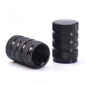 4PCs Black Durable Aluminium Alloy Dust Cover Wheel Tire Tyre Rim Valve Stem Caps Replacement for Car Truck Auto Accessories Hot