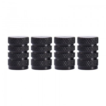 4PCs Black Durable Aluminium Alloy Dust Cover Wheel Tire Tyre Rim Valve Stem Caps Replacement for Car Truck Auto Accessories Hot