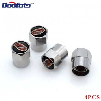 Doofoto Auto Badge Decor Wheel Tire Valves Caps Case For Geely Emgrand Atlas Boyue BGE GT EV8 EC7 EC8 GC6 Panda Car Accessories