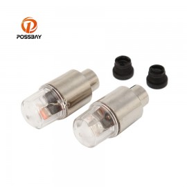 POSSBAY 4Pces/Lot Car Motorcycle Bicycle Wheel Valve Tire Tyre Cap Flash LED Neon Colorful Light Lamp Valvola Car Styling