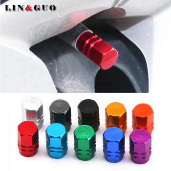 50Pcs/Lot Aluminum Car Hexagonal Ventile Rims Stem Air Valve Caps Bicycle Tire Tyre Cover Valve Cap Car Wheel Styling Round