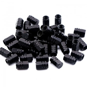 50Pcs/Lot Aluminum Car Hexagonal Ventile Rims Stem Air Valve Caps Bicycle Tire Tyre Cover Valve Cap Car Wheel Styling Round