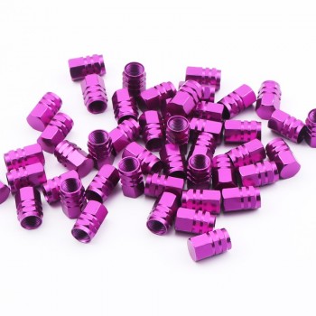 50Pcs/Lot Aluminum Car Hexagonal Ventile Rims Stem Air Valve Caps Bicycle Tire Tyre Cover Valve Cap Car Wheel Styling Round