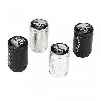 4 Pcs/Set Car Tire Valve Caps Dust Cover Moto Bicycle Wheel Tyre Air Valve Caps For BMW AUDI VW Aluminum Alloy Skull Type
