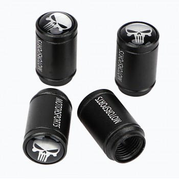 4 Pcs/Set Car Tire Valve Caps Dust Cover Moto Bicycle Wheel Tyre Air Valve Caps For BMW AUDI VW Aluminum Alloy Skull Type