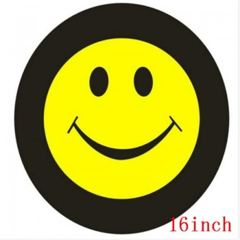 1Pcs Car Black 14, 15,16 ,17inch Smile Logo PVC PU Spare Tire Tyre Wheel  Valve Covers For Cars Accessories