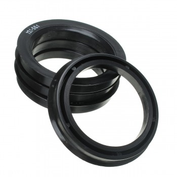 1Set 4 73.1mm - 56.1mm Wheel Center Collar Hub Centric Ring For Subaru Black Plastic